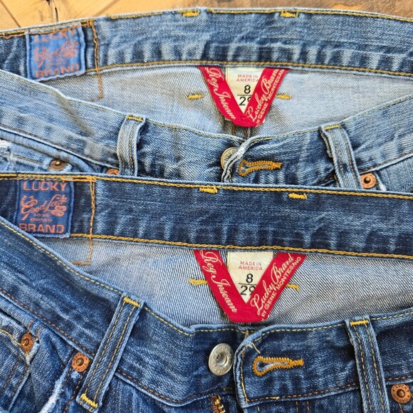 2- Pair Lucky Brand Sweet N Low Boot Cut Jeans 8/29 Reg - Picture 3 of 14